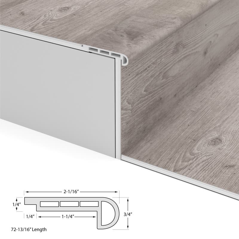Gray Ash Cali Vinyl Stair Nosing Flush Windansea-2