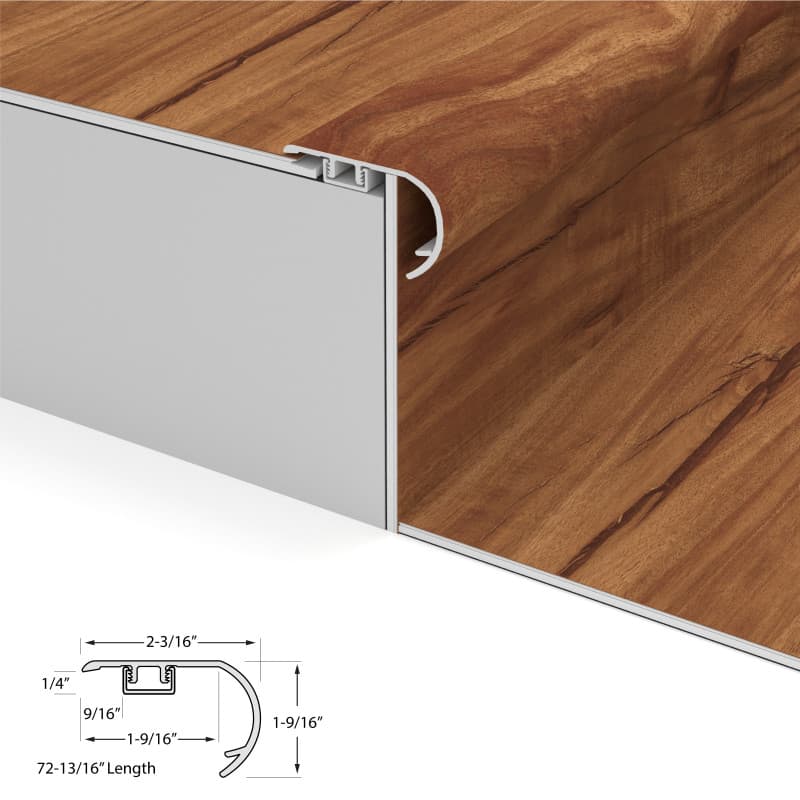 Classic Acacia Cali Vinyl Stair Nosing Overlap Windansea-2