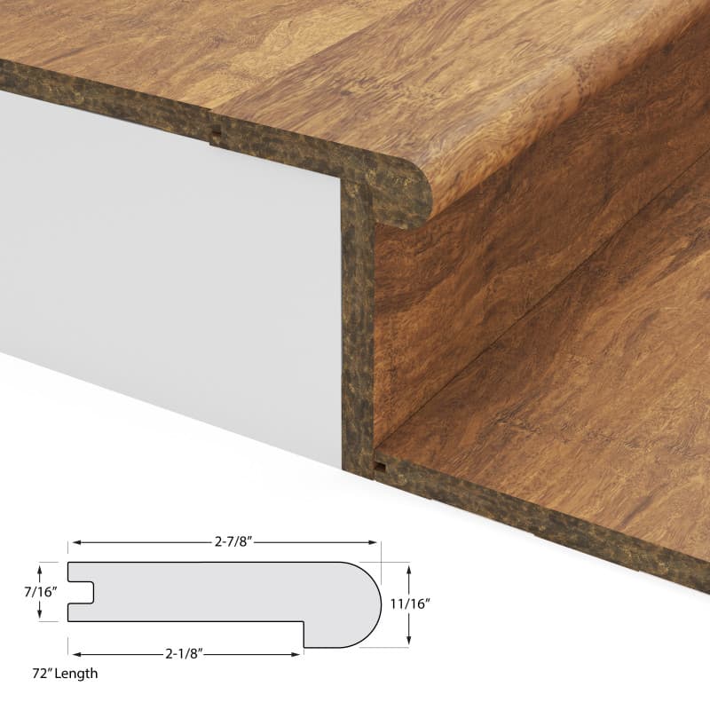 Light Java Click Flush Stair Nosing 7/16"-2