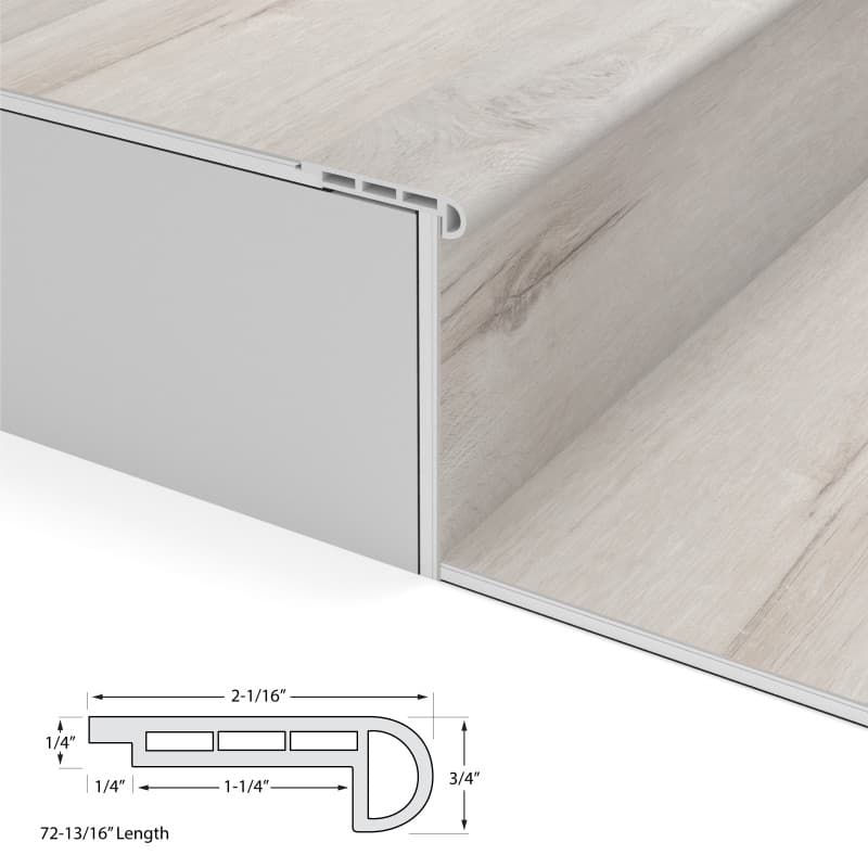White Aspen Cali Vinyl Stair Nosing Flush-2