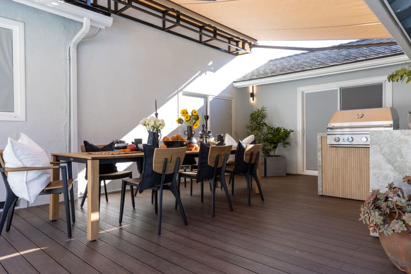 Property Brothers Use CALI Decking to Create Outdoor Kitchen Space with Laurence Fishburne on HGTV’s Celebrity IOU Show