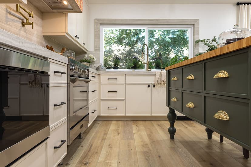 Property Brothers Use CALI Vinyl Flooring to Transform Kitchen Space with Rachel Brosnahan on HGTV's Celebrity IOU Show
