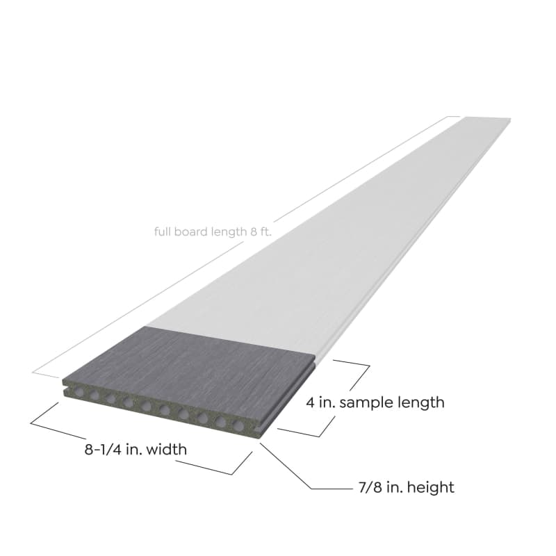 Sample - Yosemite TruOrganics Wide Composite Decking 8FT-2