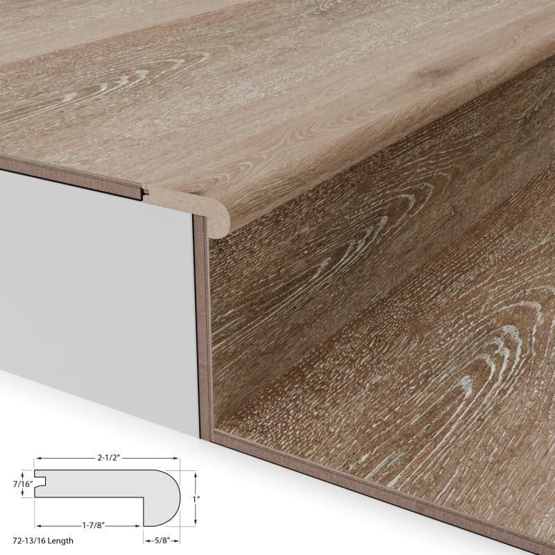 Aged Hickory Stair Nosing Flush 12mm-2