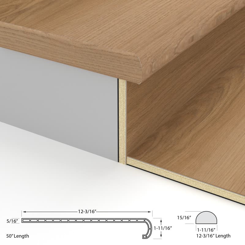 Shore Thing Stair Tread w/ Cap Vinyl Universal-2