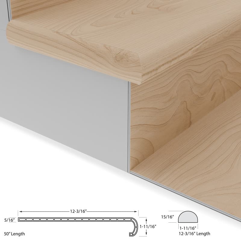 Caspar Cream Cali Vinyl Stair Tread-2