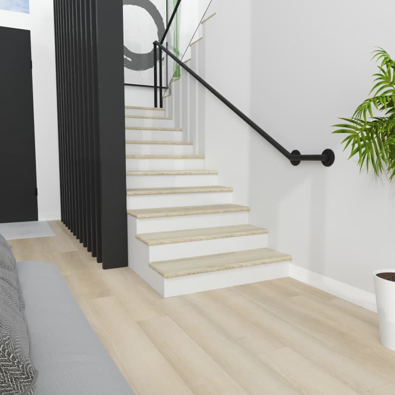 Sawdust Stroll Laguna Vinyl Stair Tread w/ Cap-1