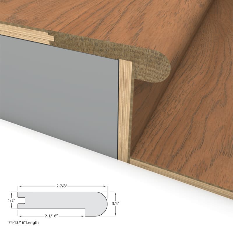 Shaded Hickory Varietals Flush Stair Nosing-2