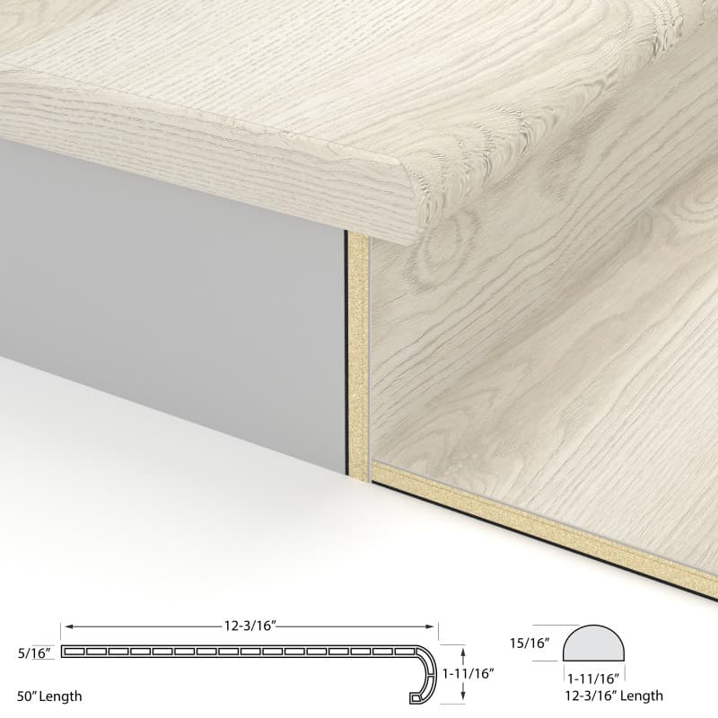 Crystal Crescent Laguna Vinyl Stair Tread w/ Cap-2