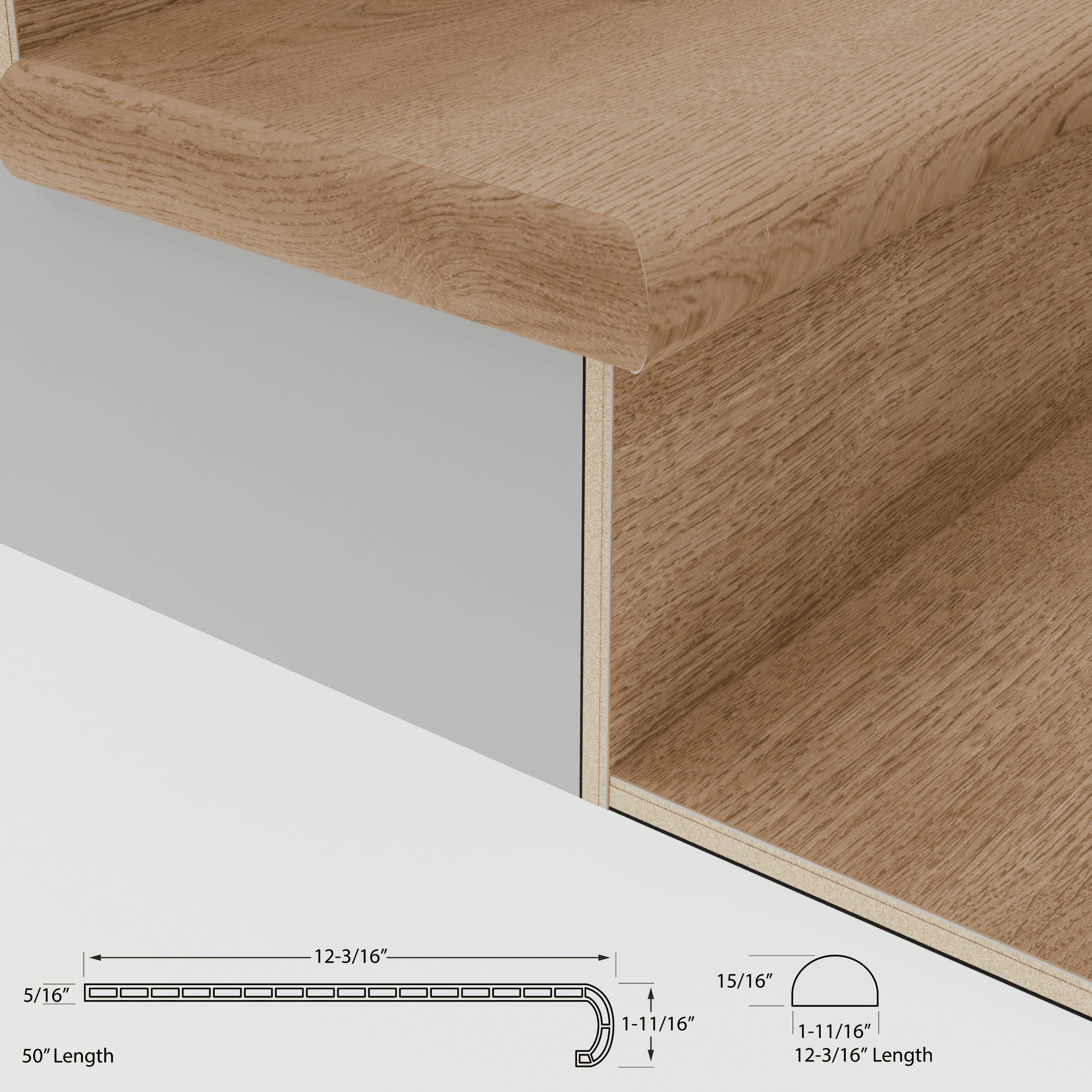 Catamaran Stair Tread w/ Cap-2