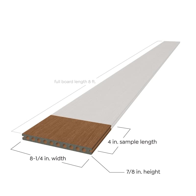 Sample - Sedona TruOrganics Wide Composite Decking 8FT-2