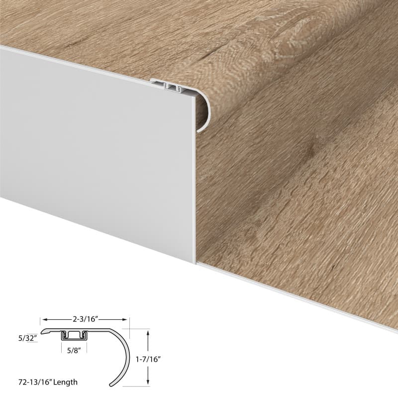 Aged Hickory Cali Vinyl Stair Nosing Overlap Select