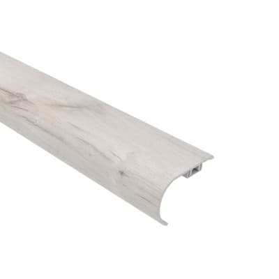 White Aspen Cali Vinyl Stair Nosing Overlap
