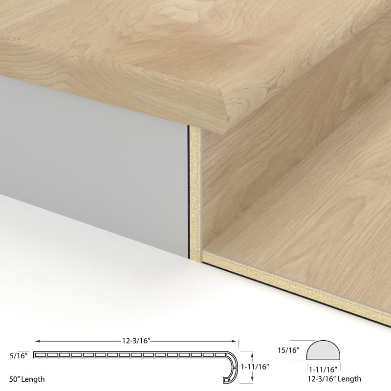 Sandstone Wash Laguna Vinyl Stair Tread w/ Cap-2