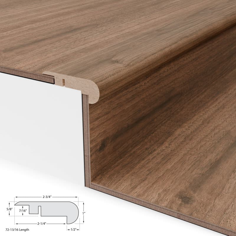 Misty Wood Walnut Stair Nosing Overlap 12mm-2