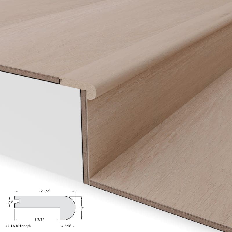 Walnut Shell Stair Nosing Flush 10mm