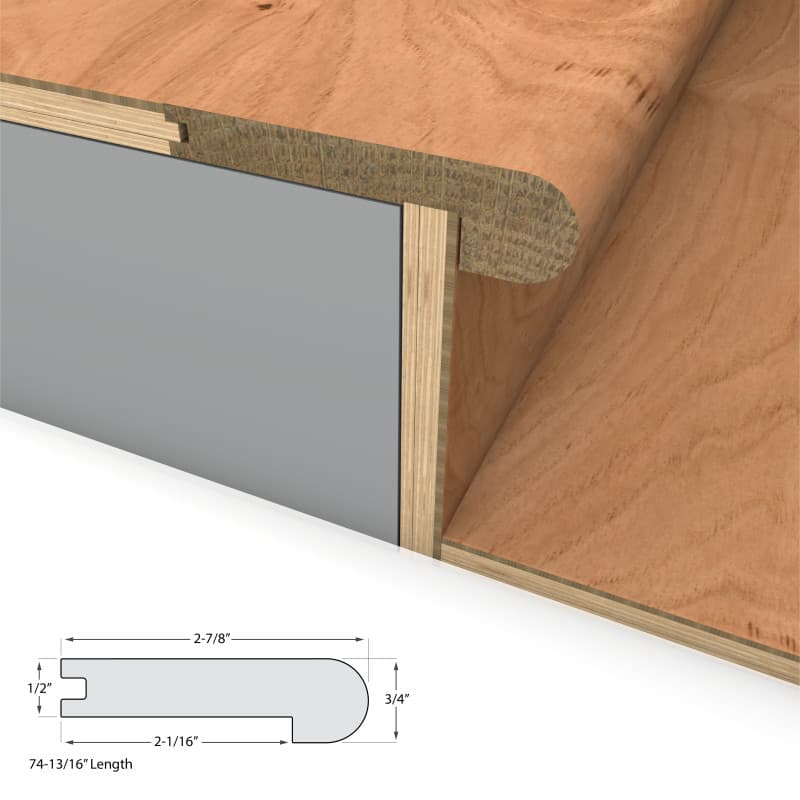 Natural Hickory Varietals Flush Stair Nosing-2