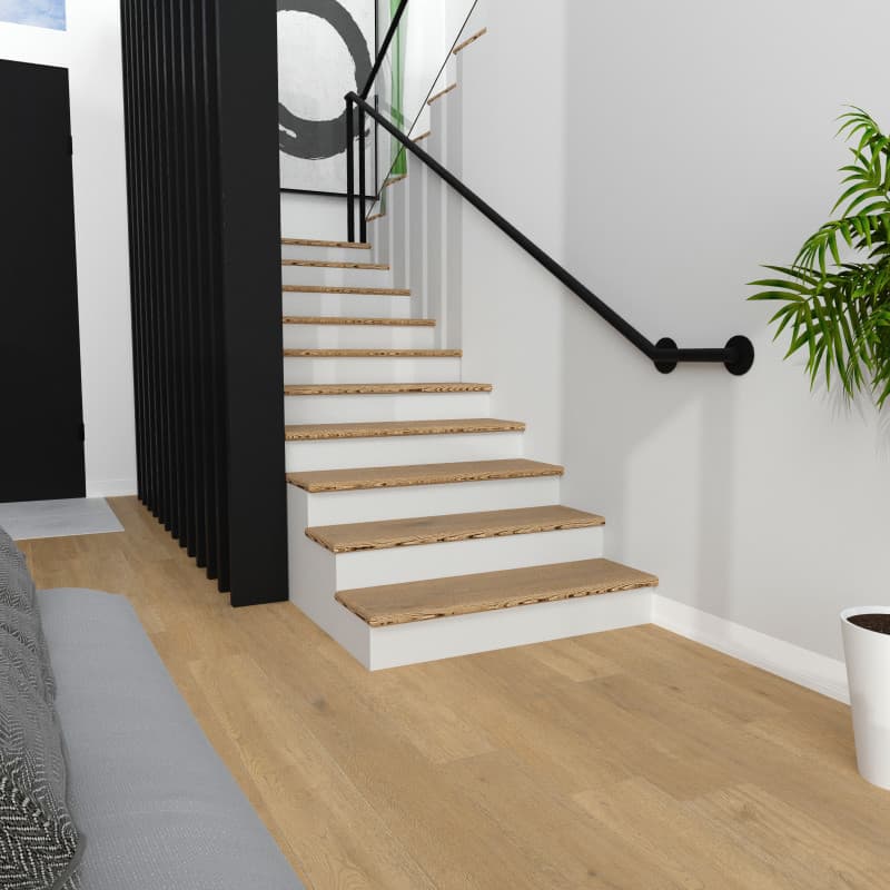 Aliso Almond Laguna Vinyl Stair Tread w/ Cap