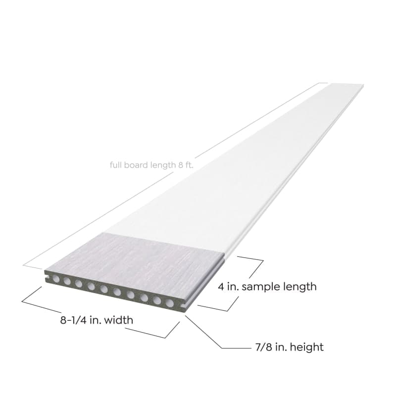 Sample - Glacier TruOrganics Wide Composite Decking 8FT-2